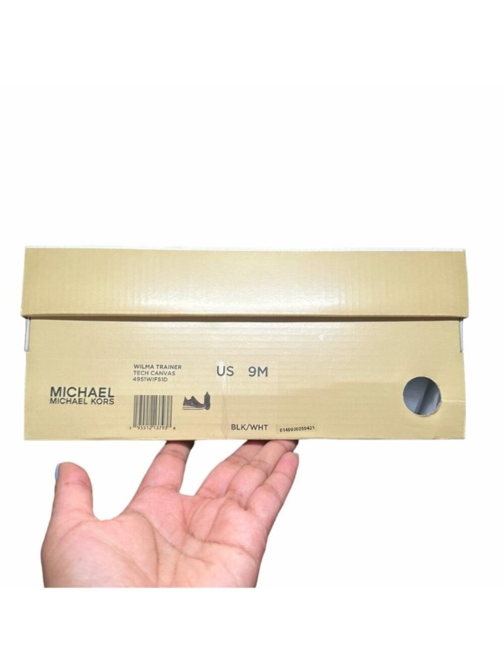 ❤️MICHAEL KORS WILMA Trainer Sneaker Sz 9 Women Shoes Black Monogram MK Logo New - Picture 10 of 11